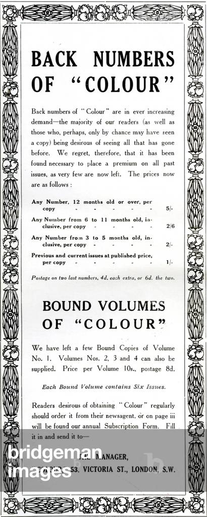 1910s UK Colour Magazine Advert, 1910s