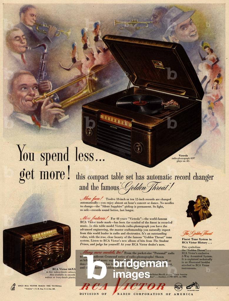 RCA Victor Magazine, advert, USA, 1940s