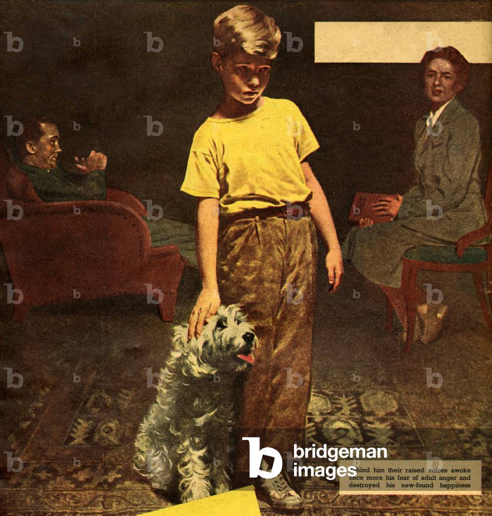 Unhappy Boy Magazine Plate, UK, 1950s