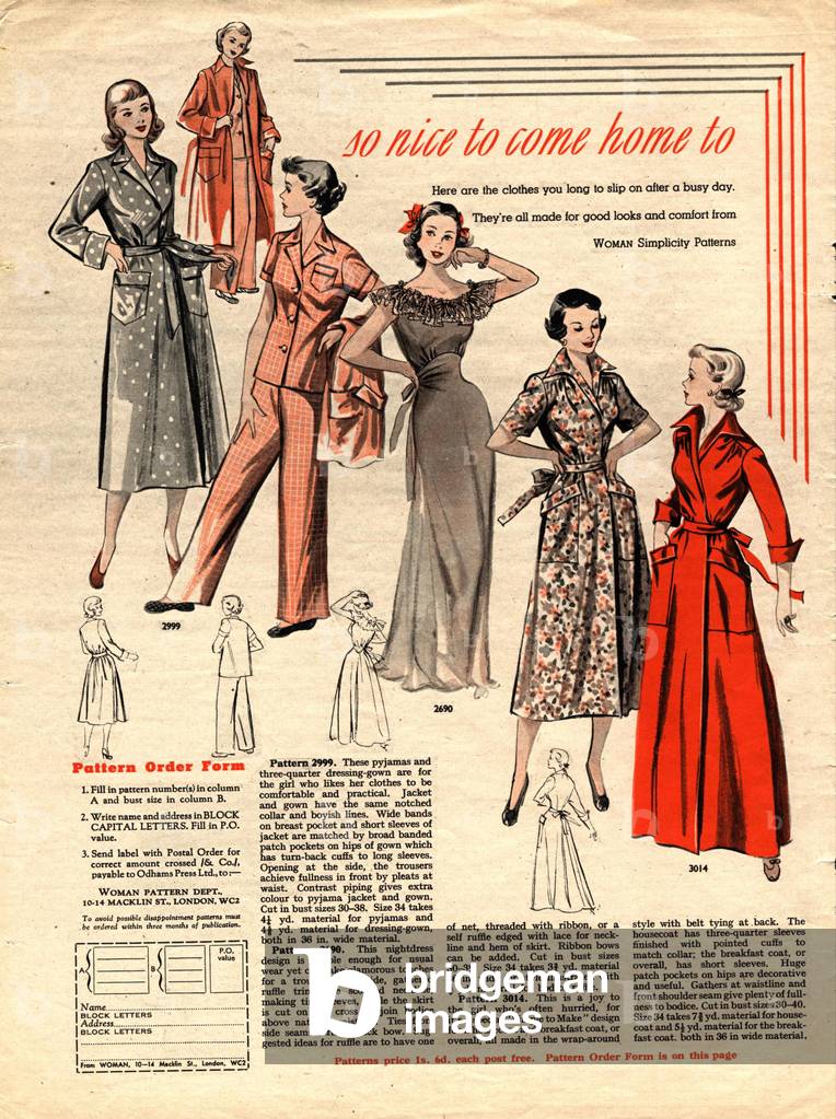 Womens Fashion Magazine Plate, UK, 1950s