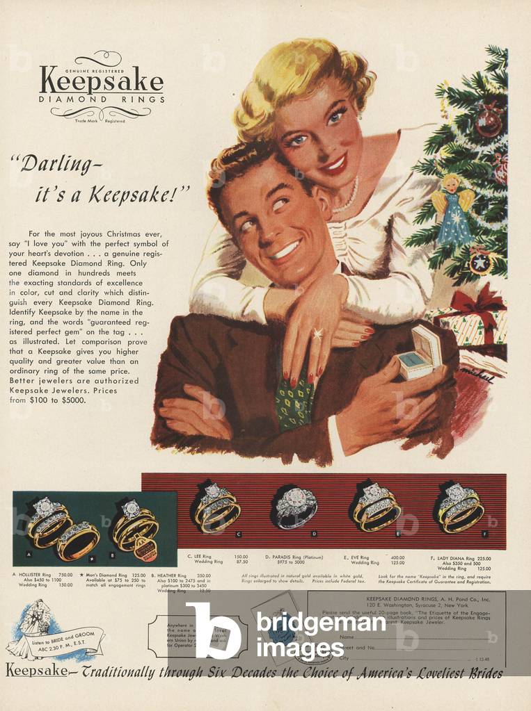Keepsake Magazine, advert, USA, 1940s