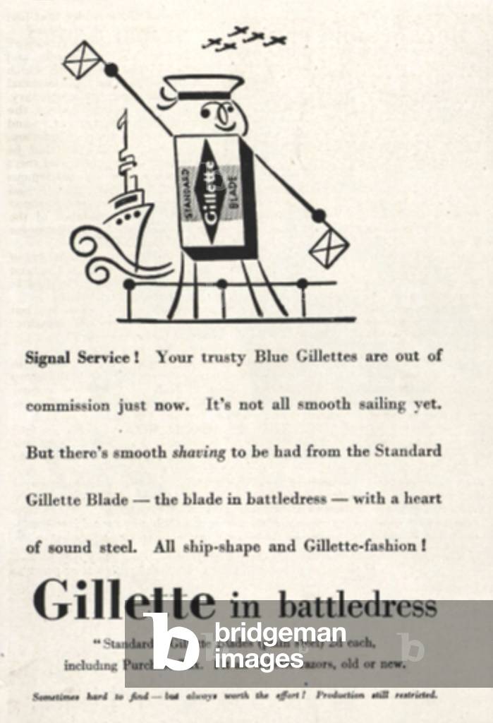 Gillette Magazine, advert, UK, 1940s