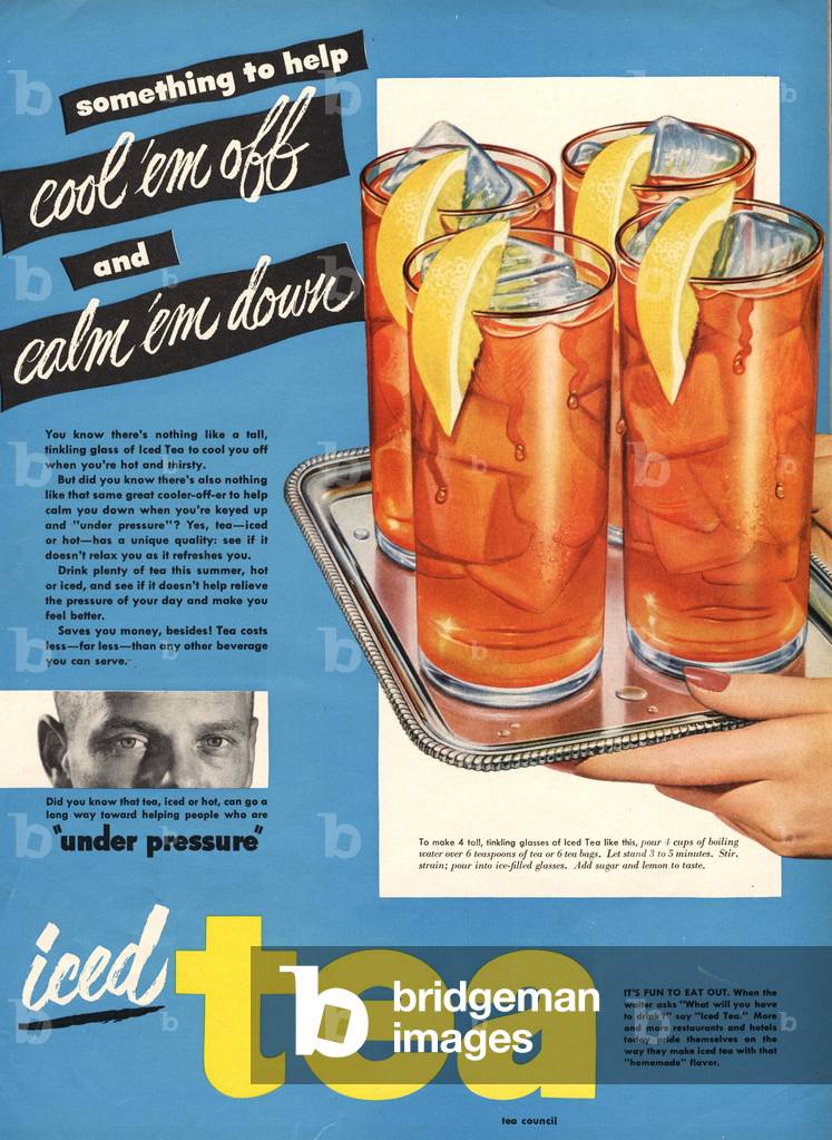 iced tea, 1950s (print)