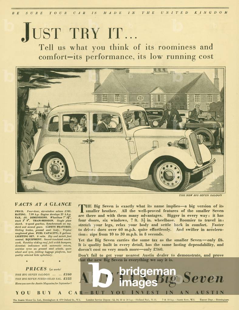 Austin Magazine, advert, UK, 1930s