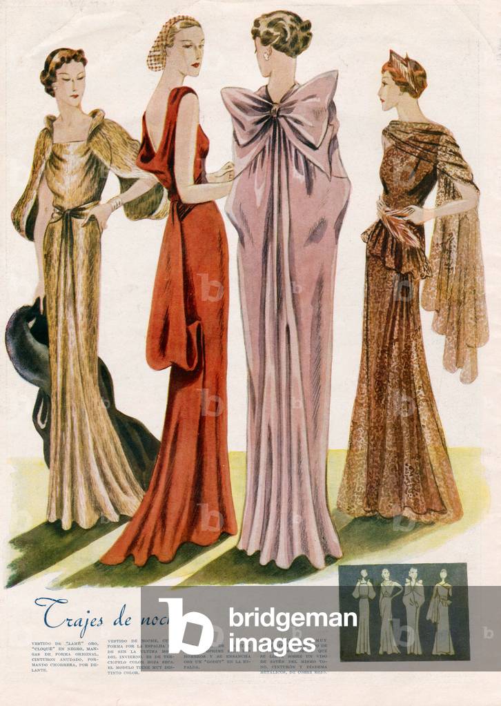 Dress Patterns, Magazine Plate, Spain, 1930s