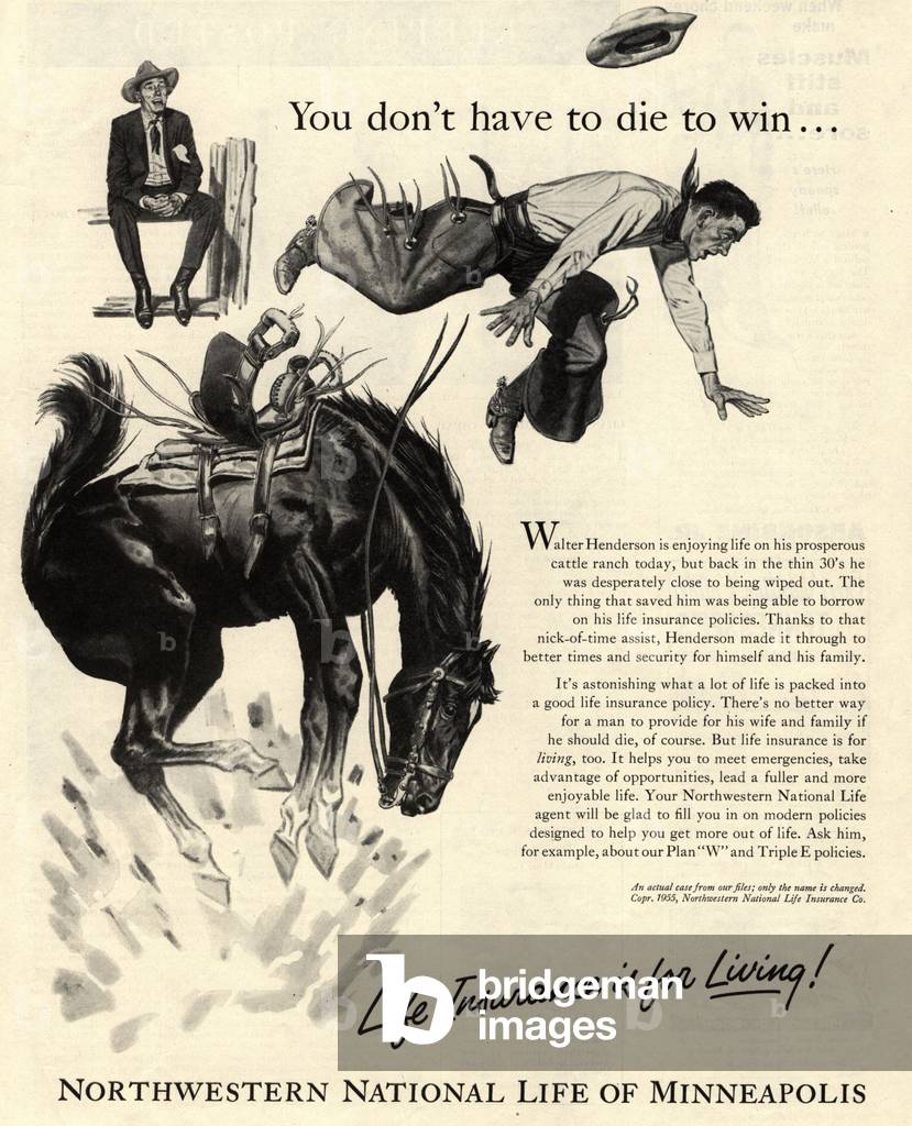 Northwestern National Life of Minneapolis Magazine, advert, USA, 1940s
