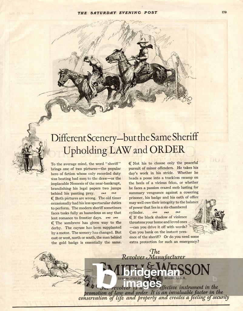 Smith and Wesson Magazine, advert, USA, 1940s