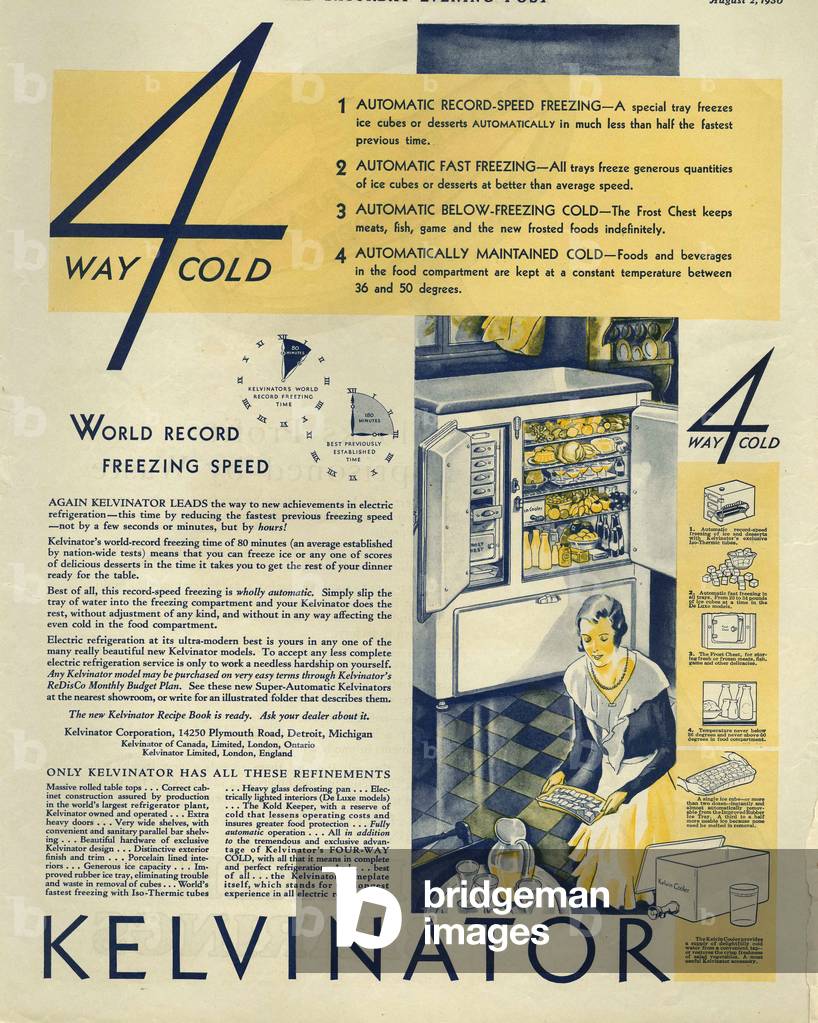 Kelvinator Magazine, advert, USA, 1920s
