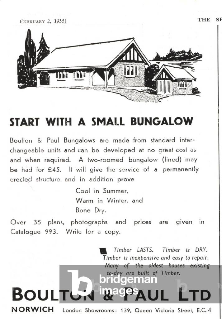 new homes estate advertizing, 1930s (print)