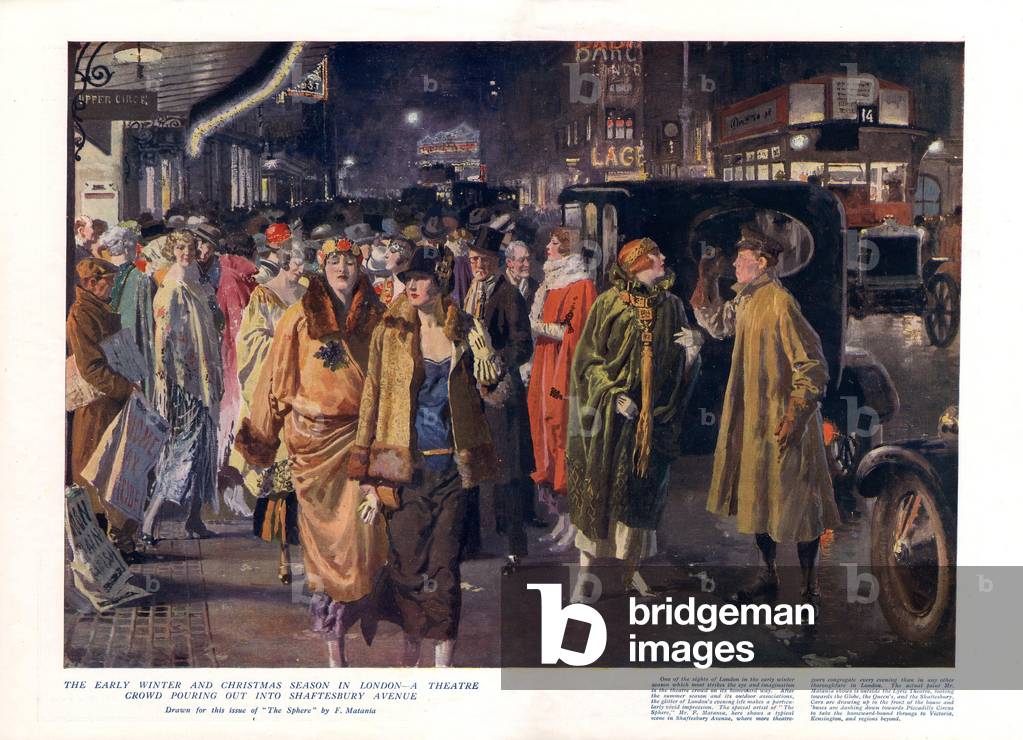 Theatre Crowds Magazine Plate, UK, 1920s