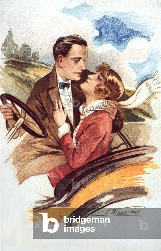 Motoring Romance, Magazine Plate, UK, 1920s