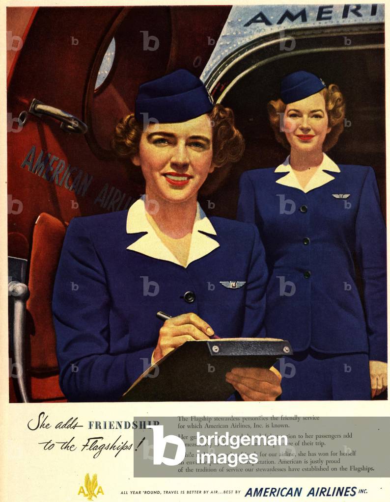 Airlines Magazine, advert, USA, 1940s