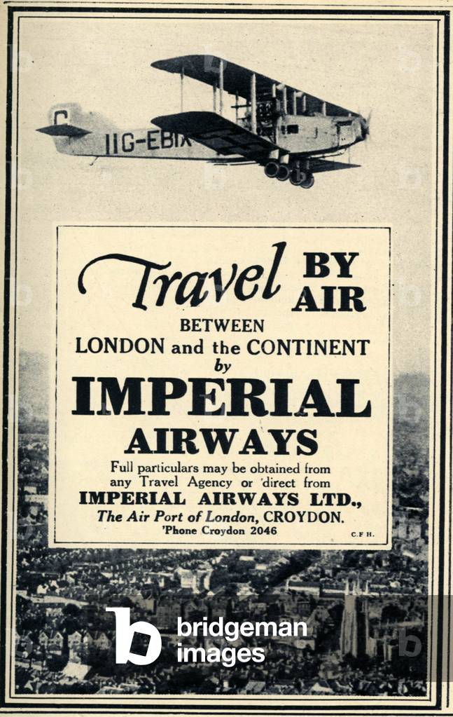 Imperial Airways Magazine Advert, UK, 1920s