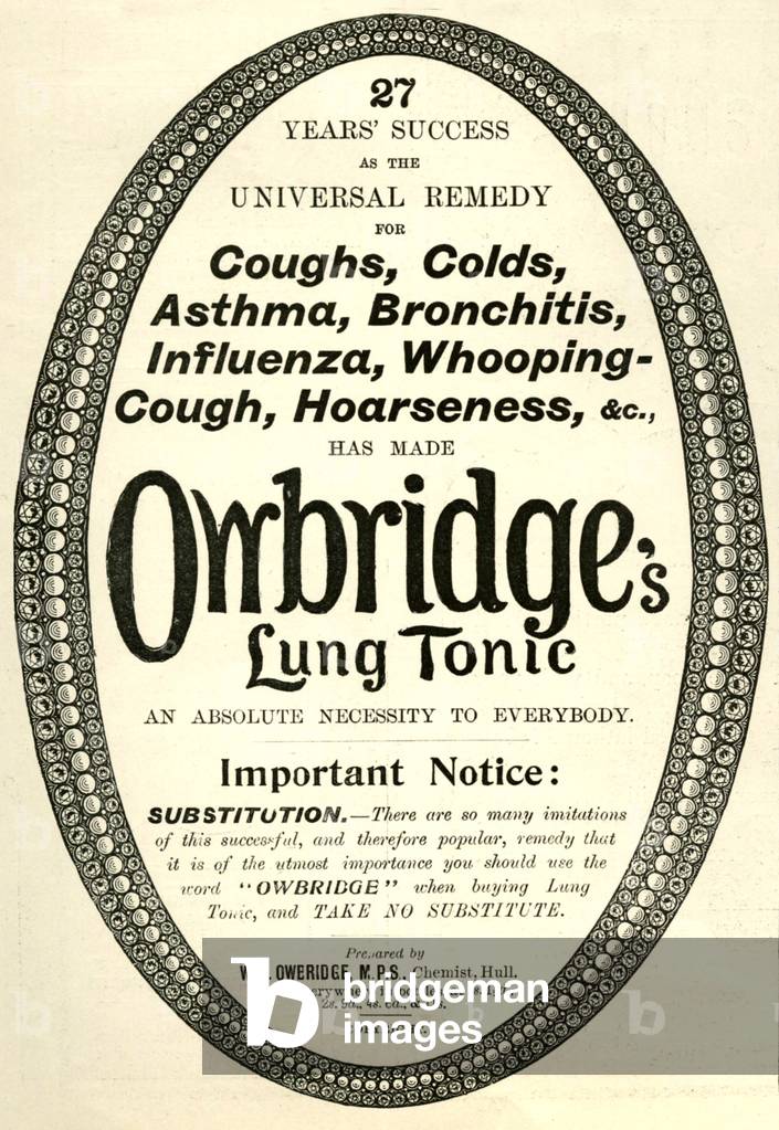 Owbridge Lung Tonics Magazine Advert, UK, 1900s