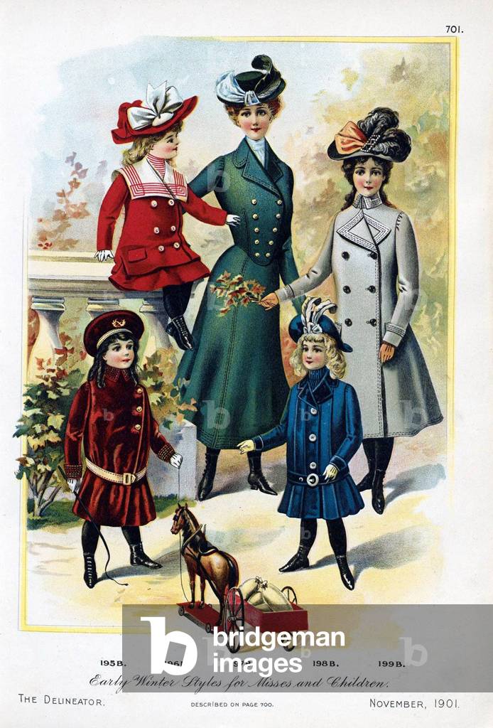 Winter Fashion Magazine Plate, USA, 1900s