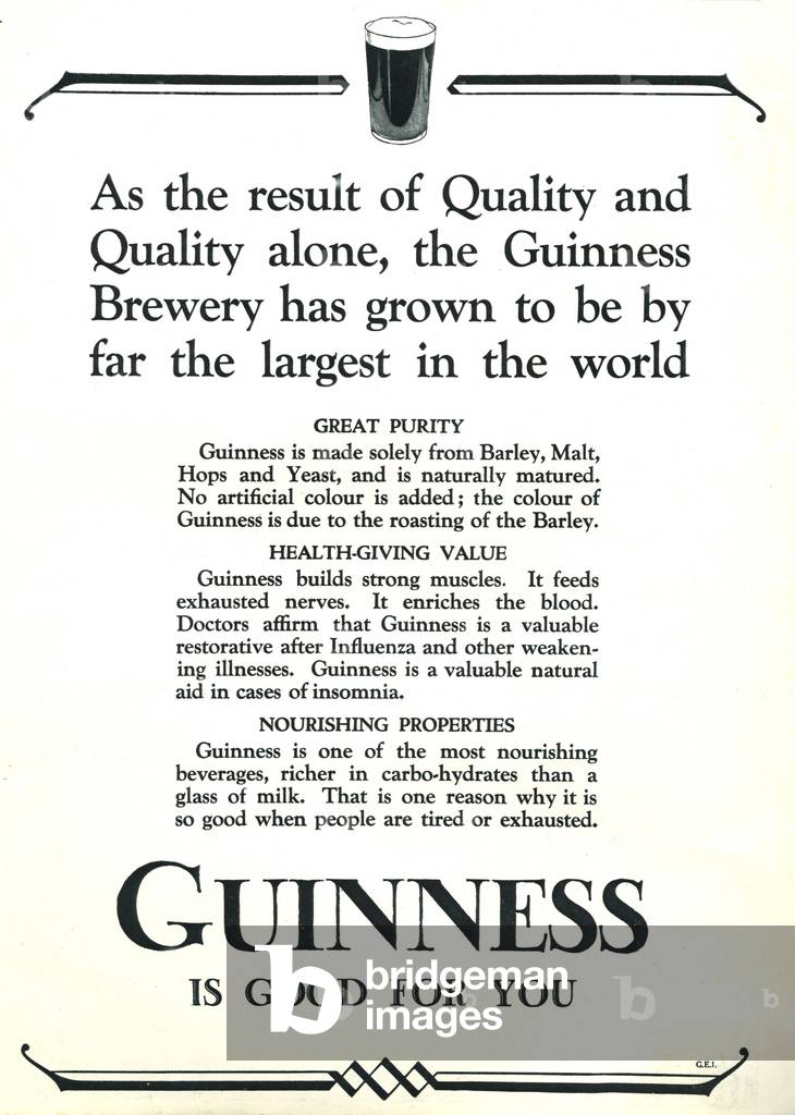 Guinness Magazine, advert, UK, 1920s