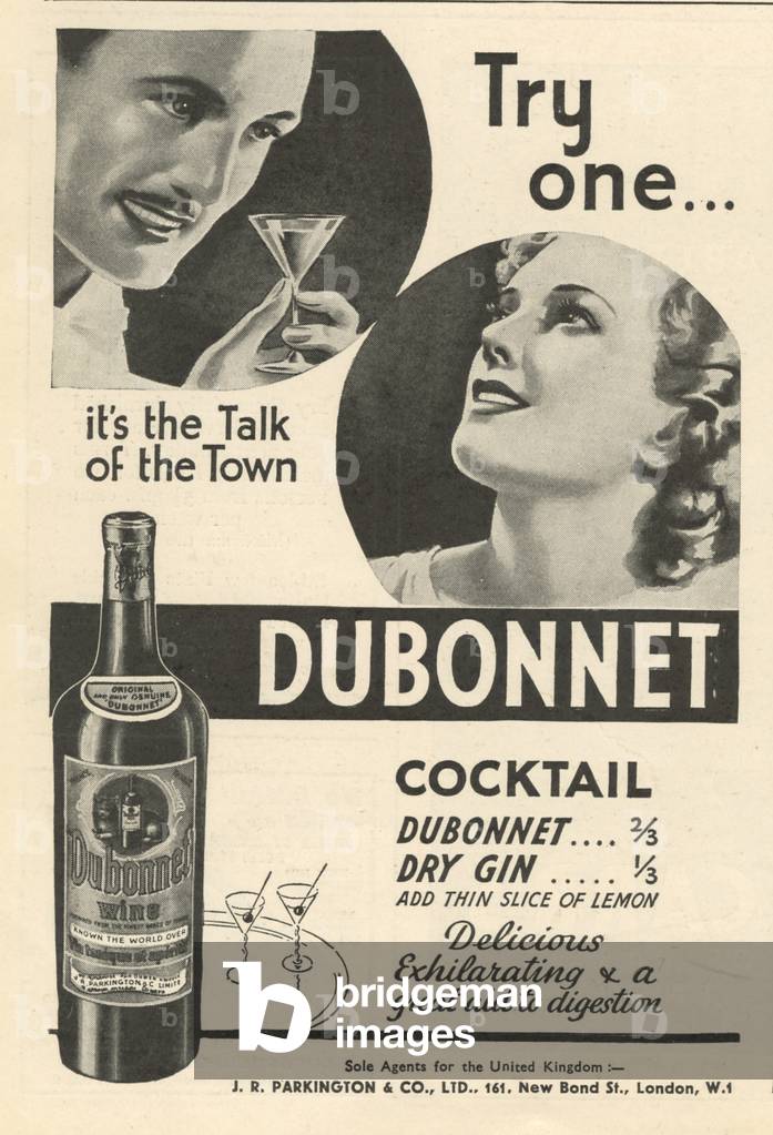 Dubonnet Magazine Advert, UK, 1930s