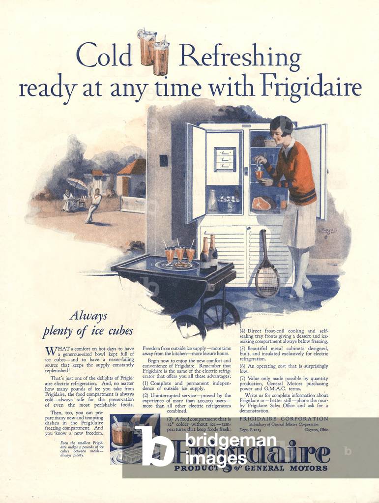 Frigidaire Magazine, advert, USA, 1920s