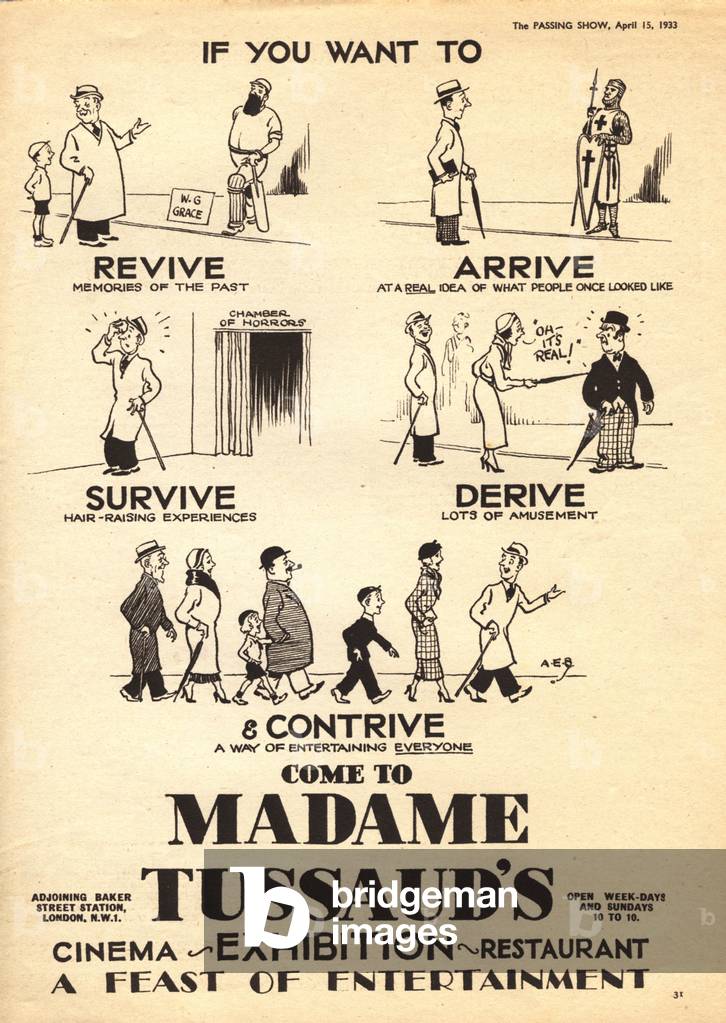 Madame Tussaud's in 1930s in UK (print)