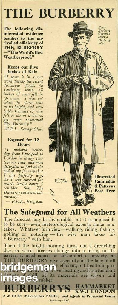 Burberry Magazine, advert, UK, 1920s
