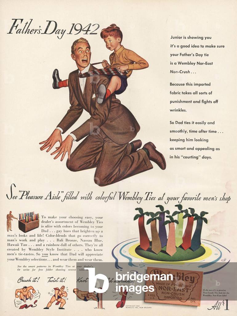 Wembley Magazine, advert, USA, 1940s