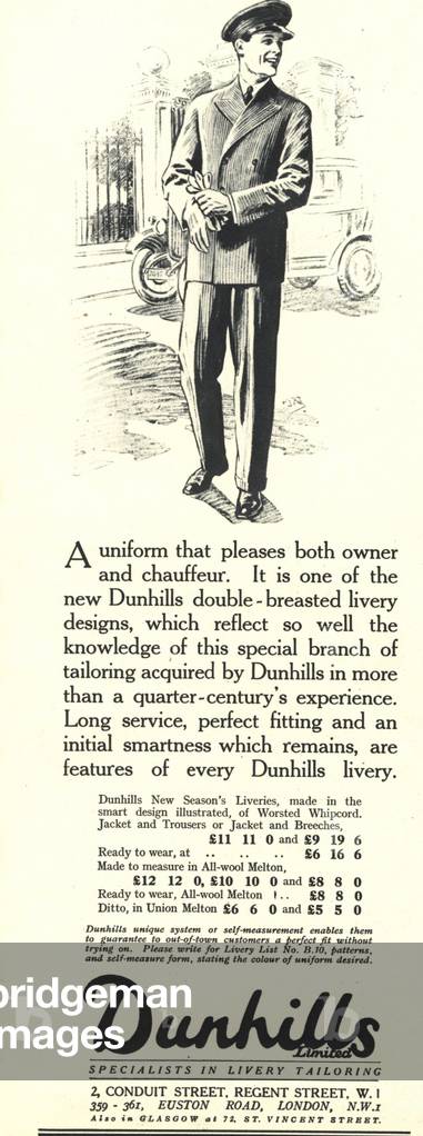 Dunhill Magazine, advert, UK, 1920s