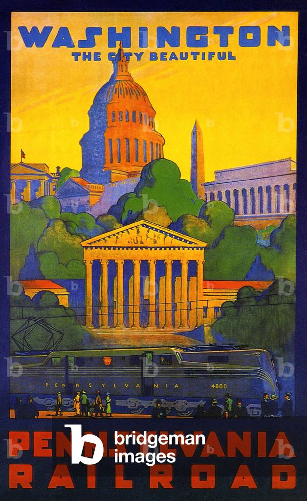 USA Pennsylvania railroad, 1930s (print)