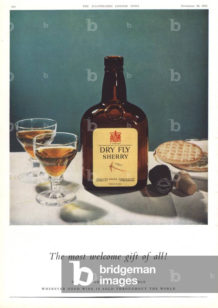 Dry fly Sherry, 1950s (print)