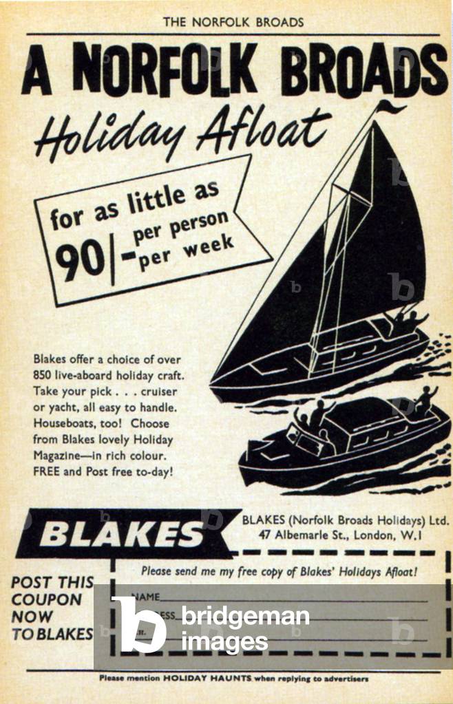 Blakes Magazine Advert, UK, 1930s