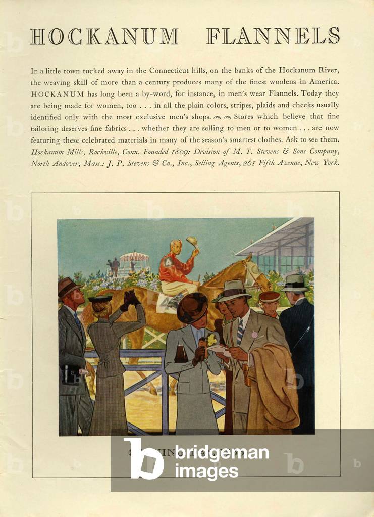 Hockanum Flannels Magazine, advert, UK, 1930s