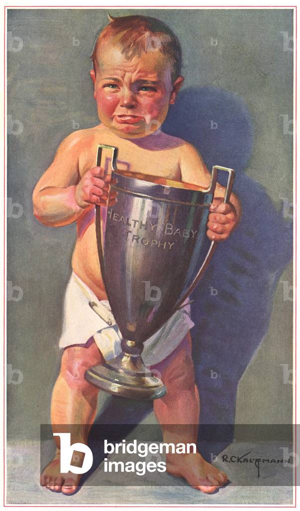 Crying Baby Magazine Plate, USA, 1940s