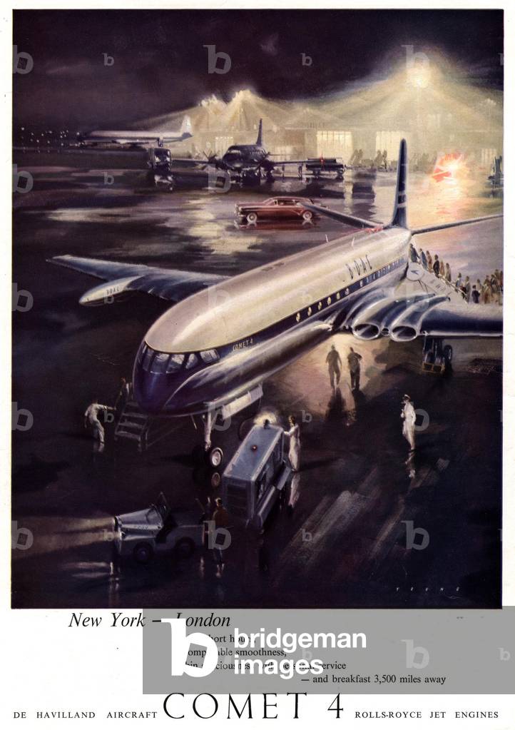 comet 4 planes, 1950s (print)