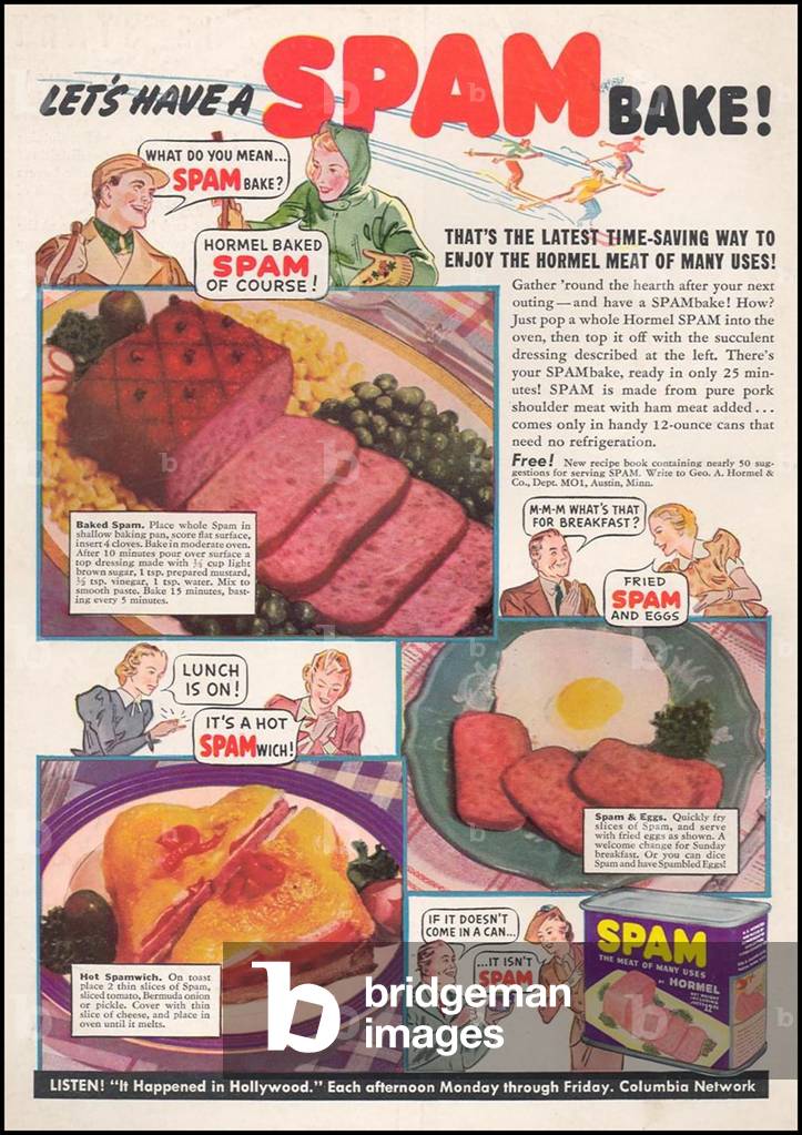 Spam Magazine Advert, USA, 1940s