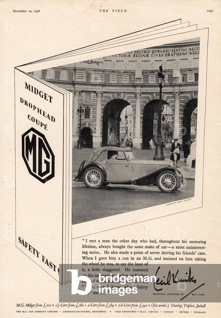 MG Magazine, advert, UK, 1930s