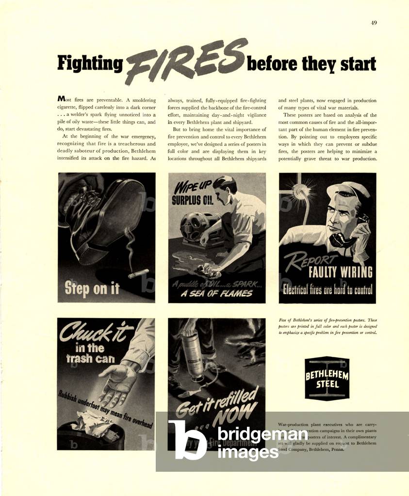 Bethlehem Steel Magazine, advert, USA, 1940s