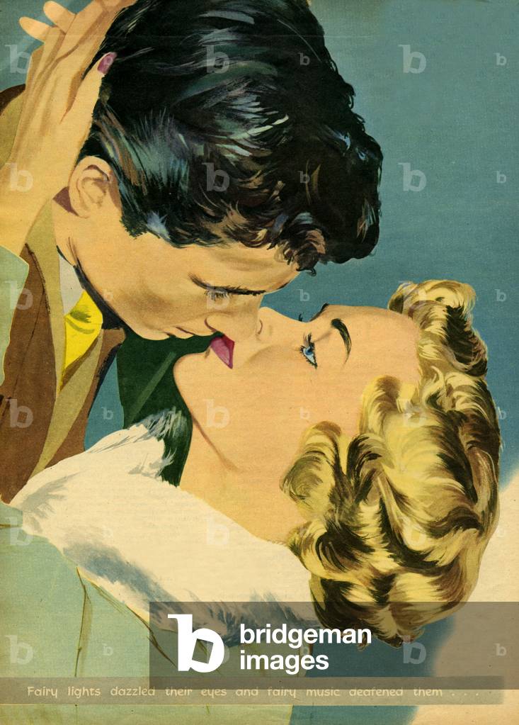 Kissing Couples, Magazine Plate, UK, 1950s