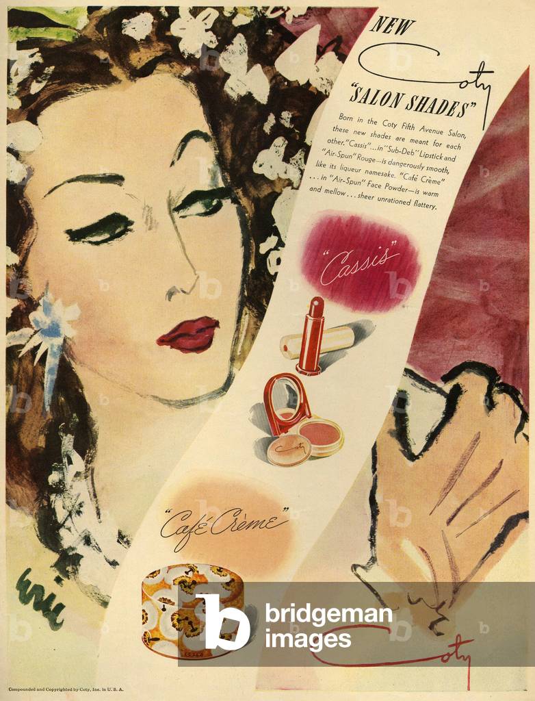 Coty Magazine Advert, USA, 1940s