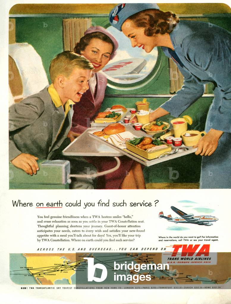 TWA Magazine Advert, USA, 1952