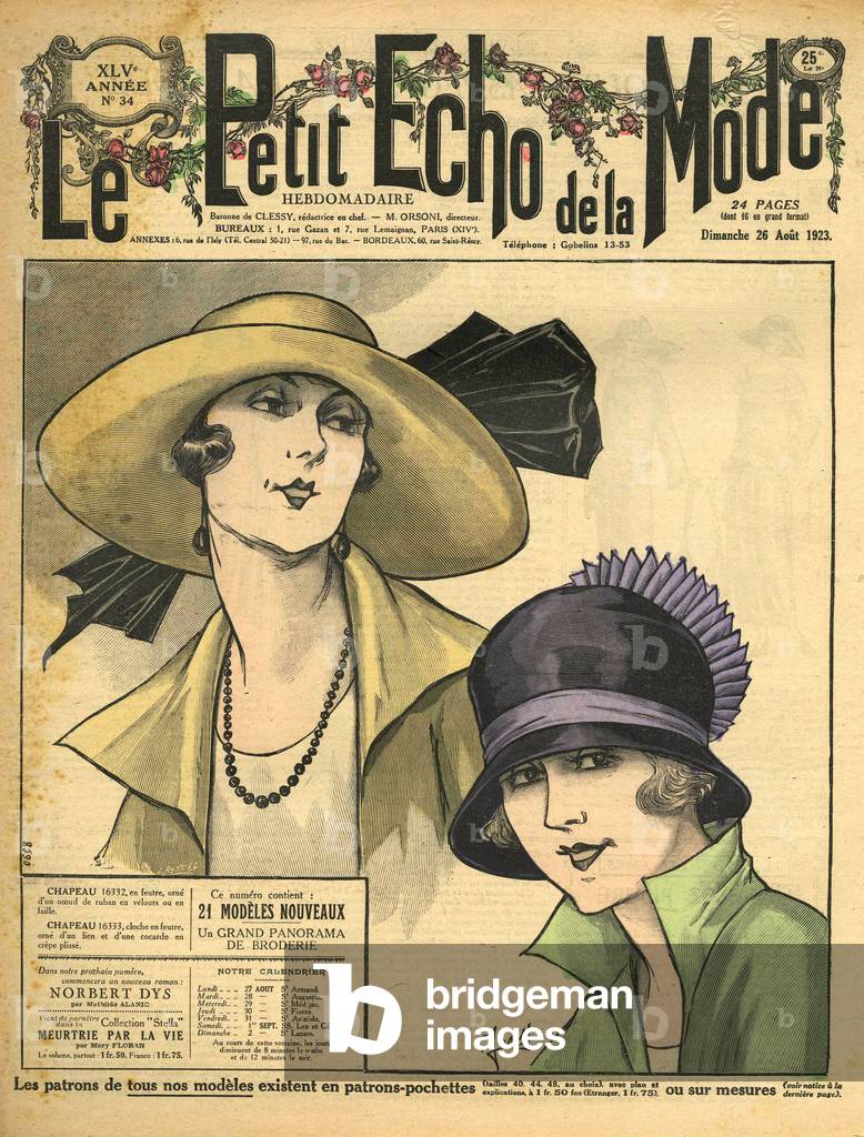 Le Petit Echo de le Mode Magazine Cover, France, 1920s