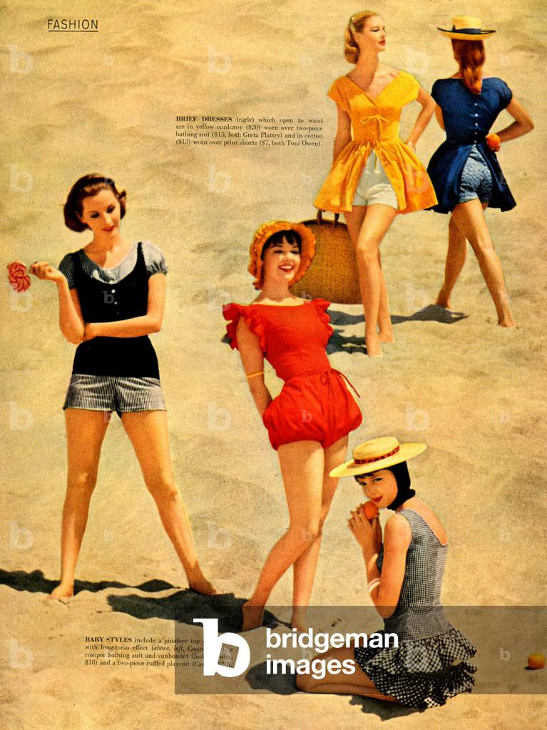 Womens Swimwear Magazine Plate, USA, 1950s