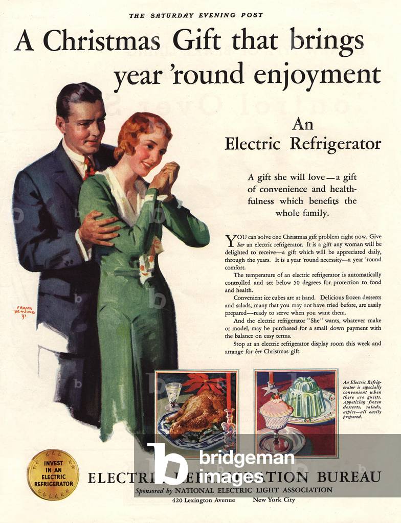 Electric Refridgeration Bureau Magazine, advert, USA, 1930s