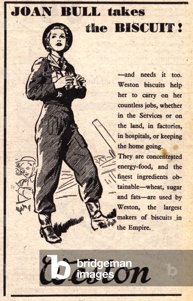 Weston Biscuits Magazine, advert, UK, 1940s