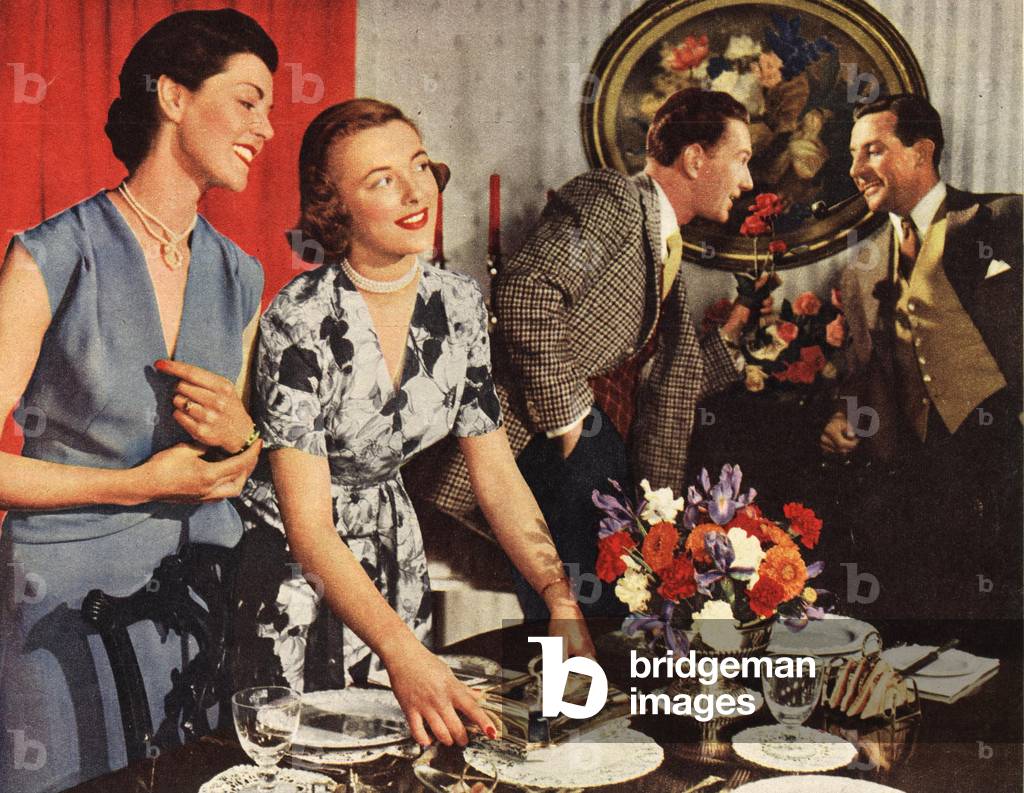 dinners party, 1950s (print)