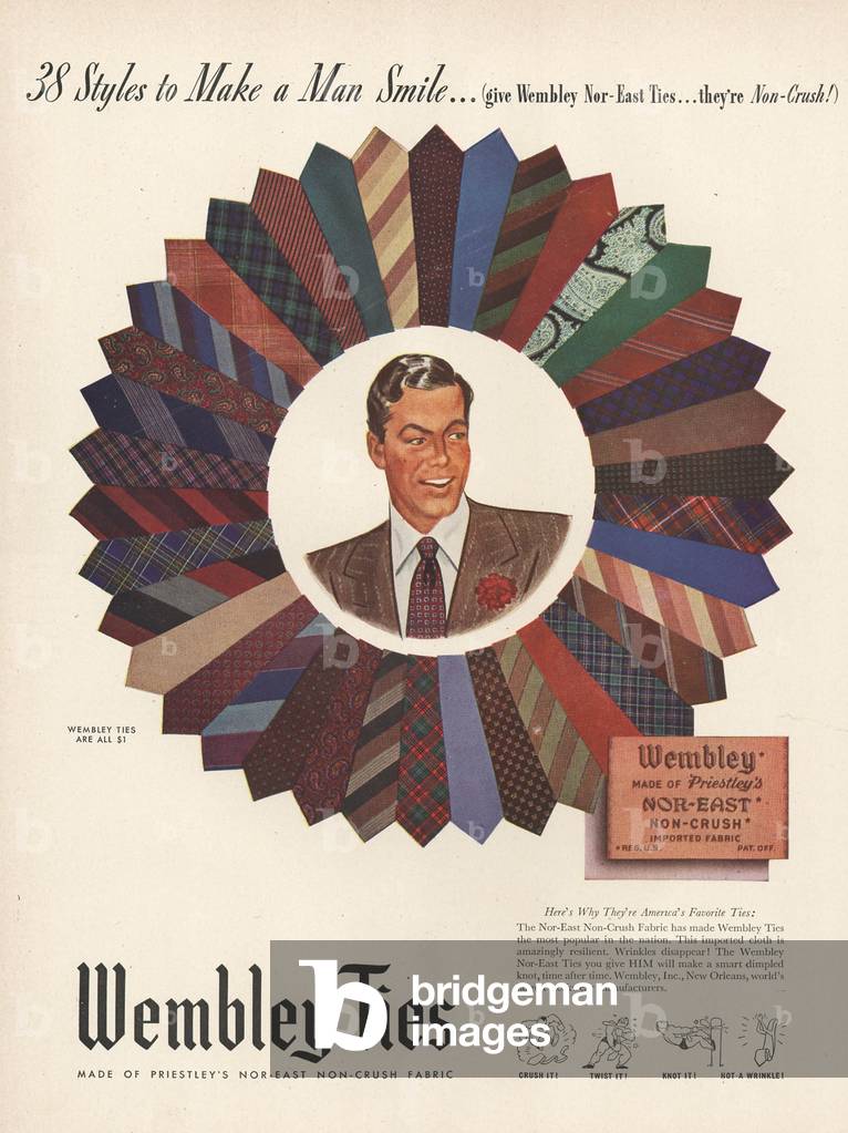 Wembley Magazine, advert, USA, 1940s