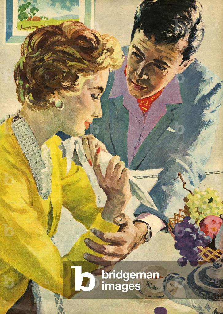 Womens Story Illustrations Magazine Plate, UK, 1950s