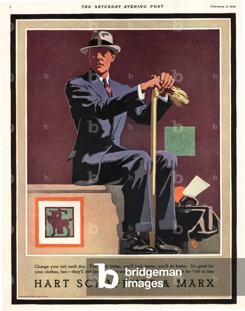 Hart Schaffner and Marx Magazine, advert, USA, 1920s