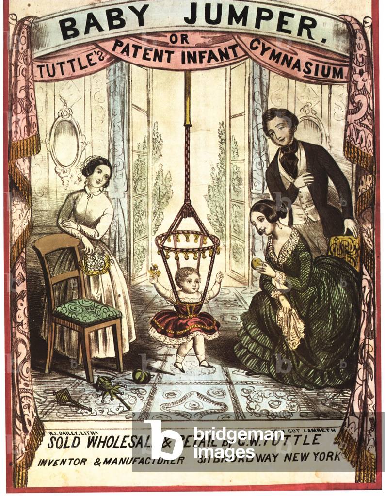 advertising for a baby jumper, USA 1900s