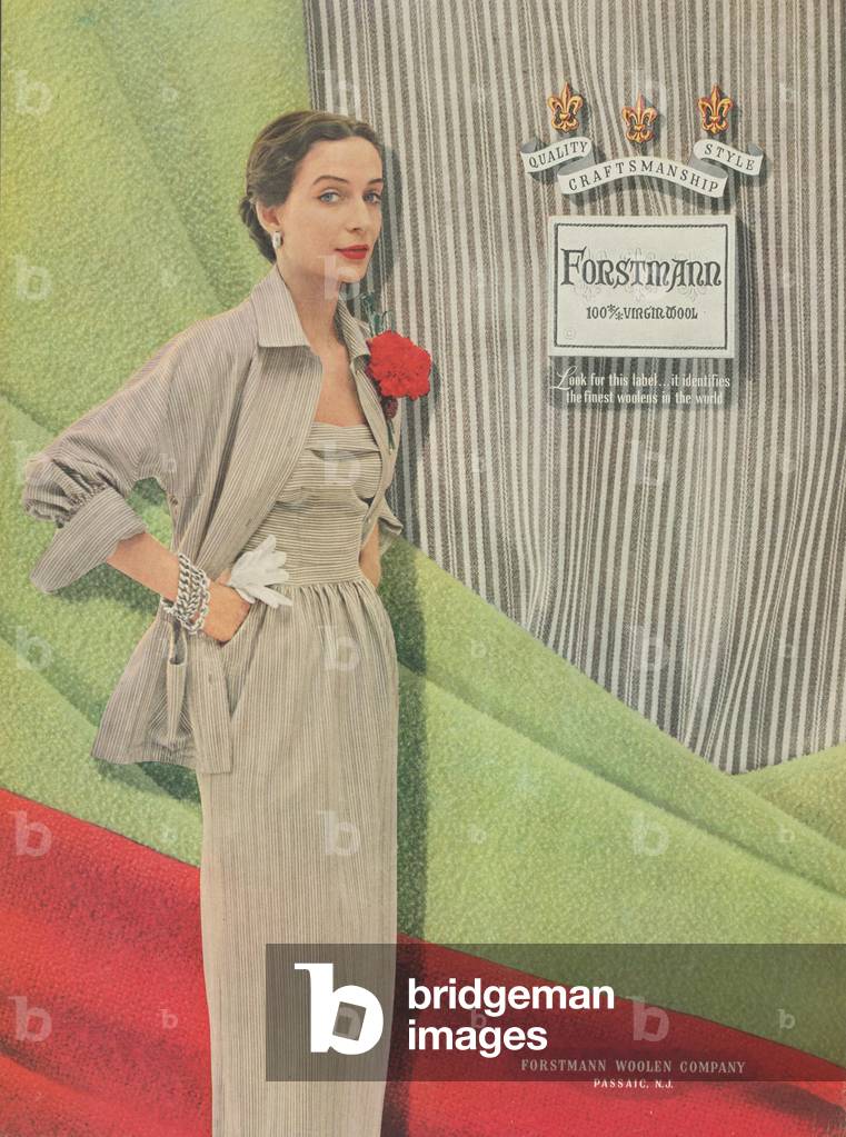 Forstmann Magazine, advert, USA, 1950s