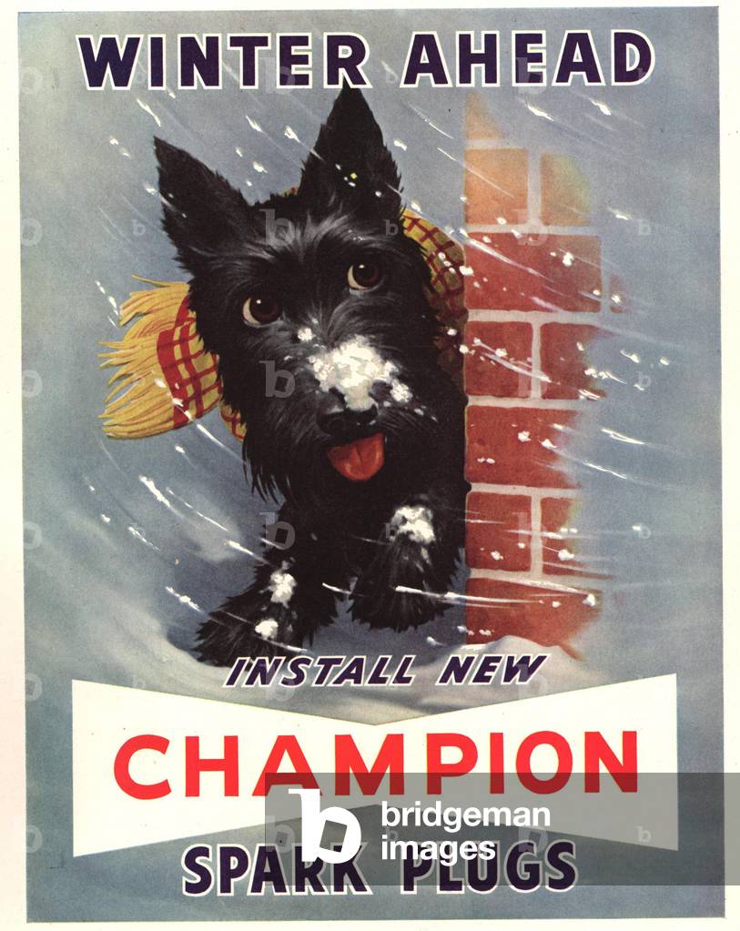 Champion Spark Plugs Magazine, advert, USA, 1950s