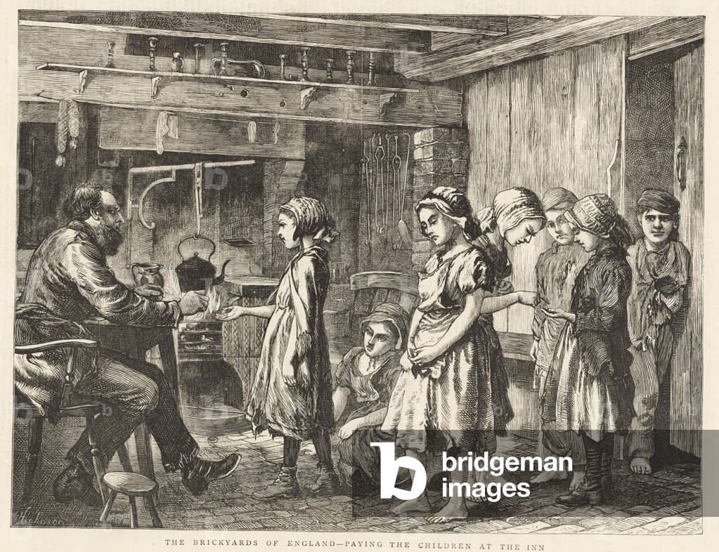 Children at work Magazine Plate, UK, 1880s